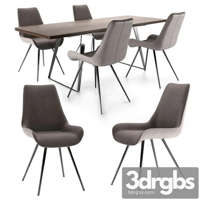 Celia Chair and Vermont Table 3D Model Download Celia Chair and Vermont Table 3D Model Download