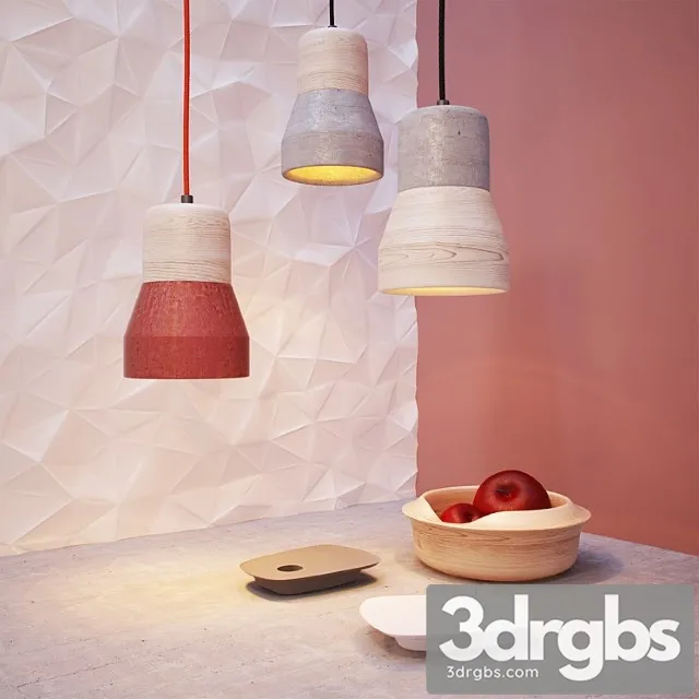Cement Wood Lamp Decor 3D Model Download Cement Wood Lamp Decor 3D Model Download