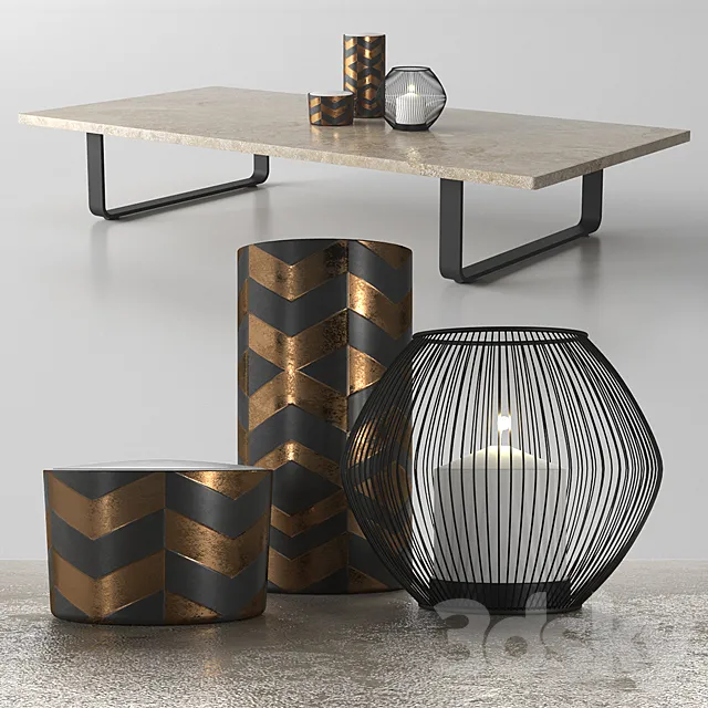 center table – Bitta collection – by Kettal 3D Model center table – Bitta collection – by Kettal 3D Model