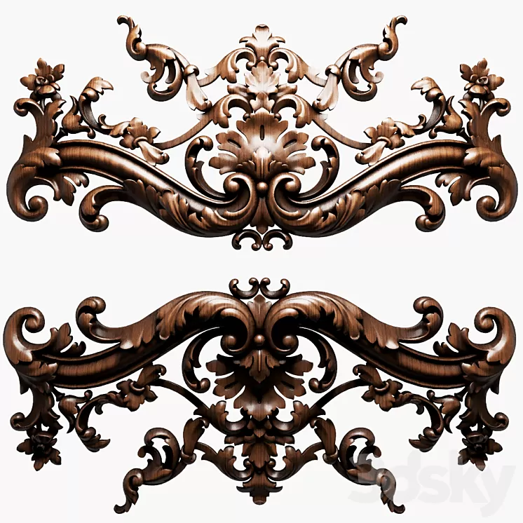 Centralnii dekor wood 5569 3D Model Centralnii dekor wood 5569 3D Model