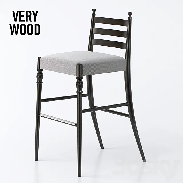 CENTURY 16 Upholstered counter stool 3DModel