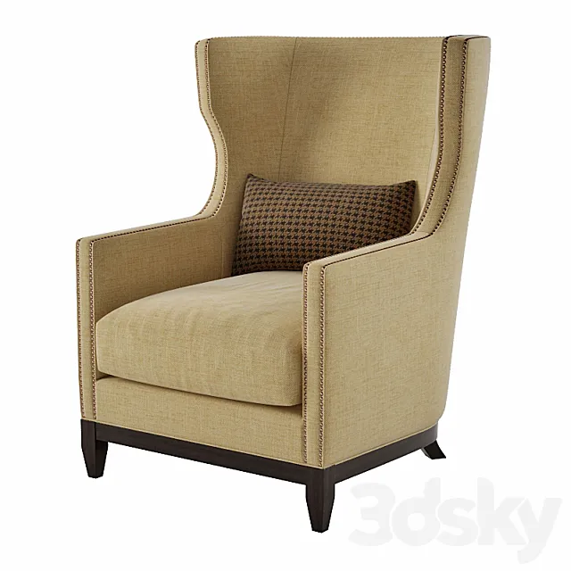 Century Furniture Armchair in fabric 3D Model