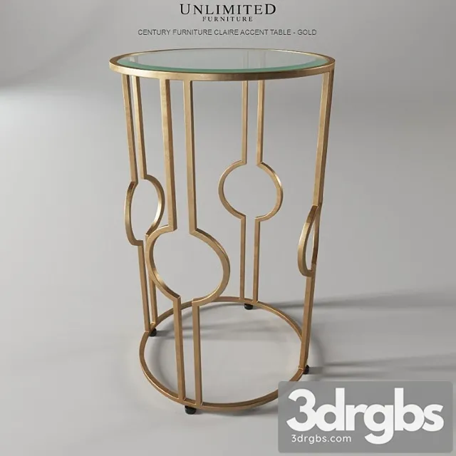 Century furniture claire accent table 2 3D Model Download