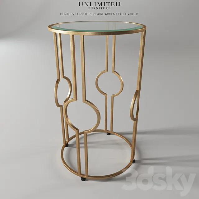 CENTURY FURNITURE CLAIRE ACCENT TABLE 3D Model CENTURY FURNITURE CLAIRE ACCENT TABLE 3D Model