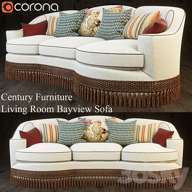 Century Furniture Living Room Bayview Sofa 3DModel Century Furniture Living Room Bayview Sofa 3DModel