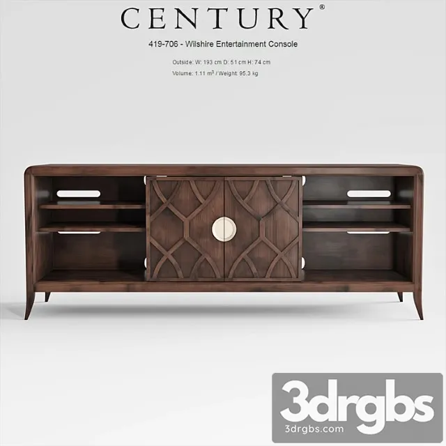 Century Furniture Wilshire Entertainment Console 3D Model Download Century Furniture Wilshire Entertainment Console 3D Model Download