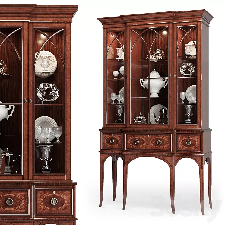 Century – Wellington Court Breakfront Display Cabinet 30H-423 3D Model