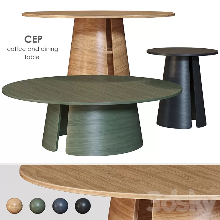 Cep TEULAT Dining and coffee table 3D Model Free Download Cep TEULAT Dining and coffee table 3D Model Free Download