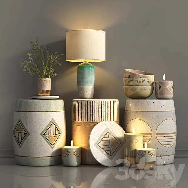 Ceramic coffee table Cathy Terepii from Anthropologie 3D Model