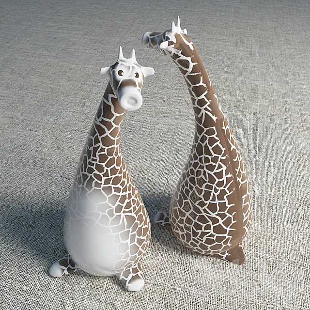 Ceramic figurine of a giraffe 3D Model Ceramic figurine of a giraffe 3D Model