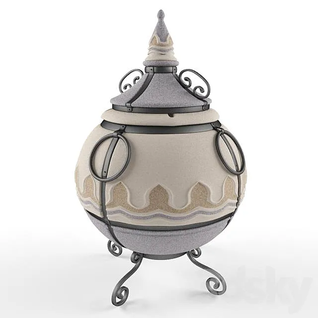 Ceramic grill 3D Model Ceramic grill 3D Model