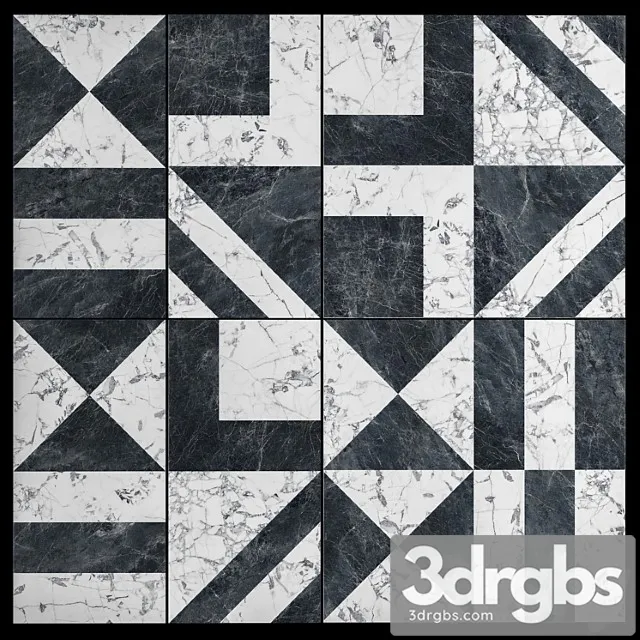 Ceramic Lapated Tile Bianzo Nero From Kerama Mrazy 3D Model Download