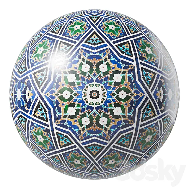 Ceramic mosaic 01. Uzbek 3D Model Ceramic mosaic 01. Uzbek 3D Model