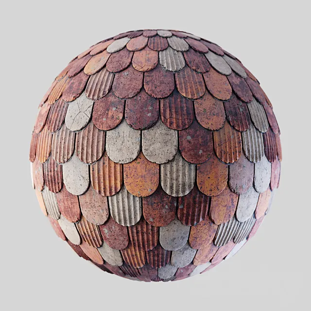 Ceramic Roof Tiles 3D Model