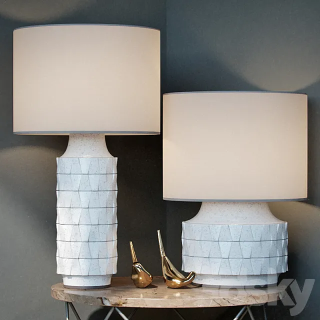 Ceramic Texture Table Lamp – Tall 3DModel