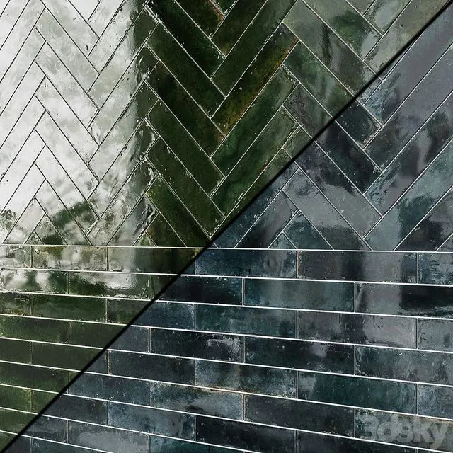 Ceramic tile 2 x 9 Porcelain Subway Wall and Floor Tile 3D Model Ceramic tile 2 x 9 Porcelain Subway Wall and Floor Tile 3D Model