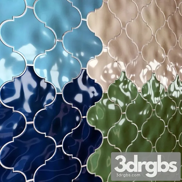 Ceramic tile kerama marazzi arabesque majolica 3D Model Download