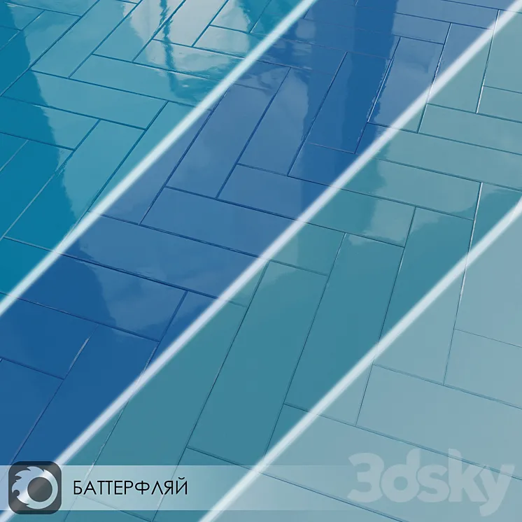 Ceramic Tile Kerama Marazzi BUTTERFLY 3D Model Free Download