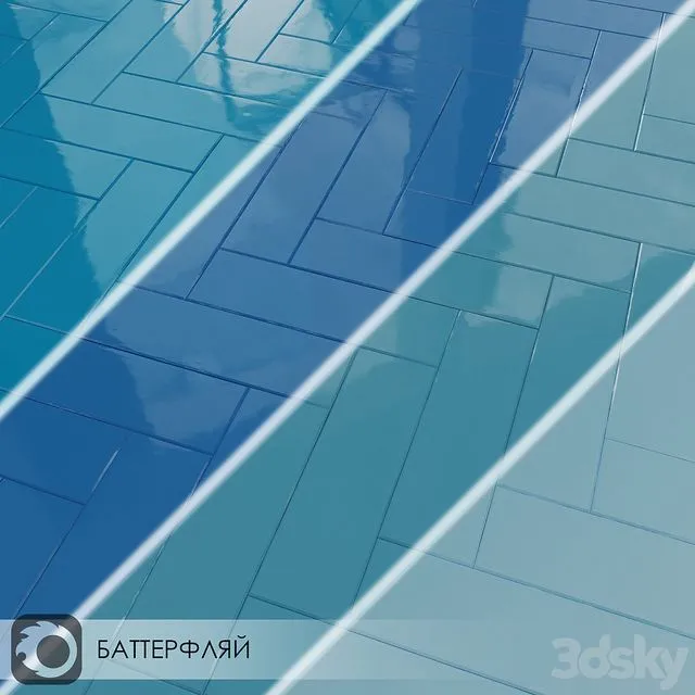 Ceramic Tile Kerama Marazzi BUTTERFLY 3D Model Ceramic Tile Kerama Marazzi BUTTERFLY 3D Model