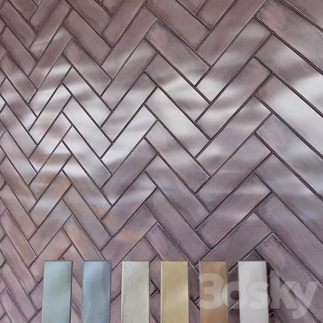 Ceramic tile of Kerama Marazzi Montparnasse 3D Model Ceramic tile of Kerama Marazzi Montparnasse 3D Model