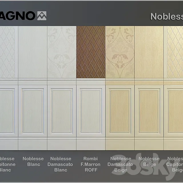 Ceramic tile Ragno Noblesse series 3D Model Ceramic tile Ragno Noblesse series 3D Model