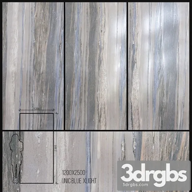 Ceramic tile urbatek porcelanosa xlight unik blue 1200×2500 3D Model Download