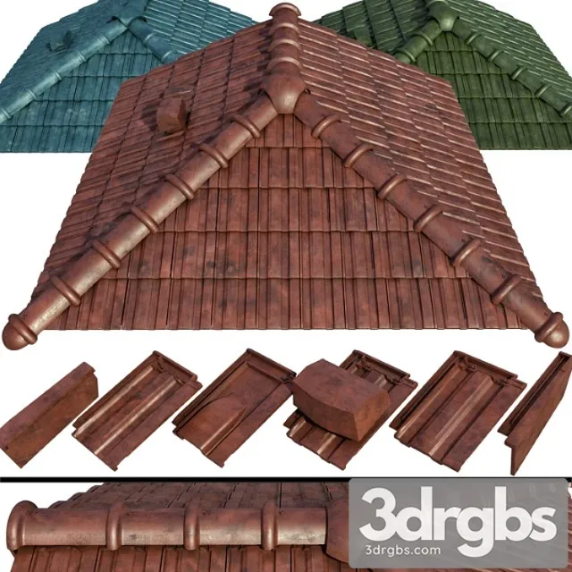 Ceramic Tiles and Roofing Elements 3D Model Download