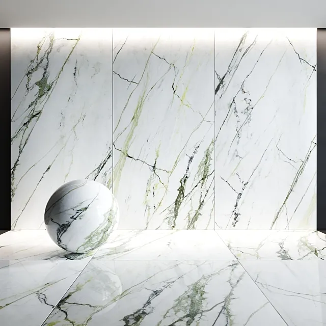 Ceramic Tiles Urbatek Porcelanosa Xlight Calacatta Green 3D Model Ceramic Tiles Urbatek Porcelanosa Xlight Calacatta Green 3D Model