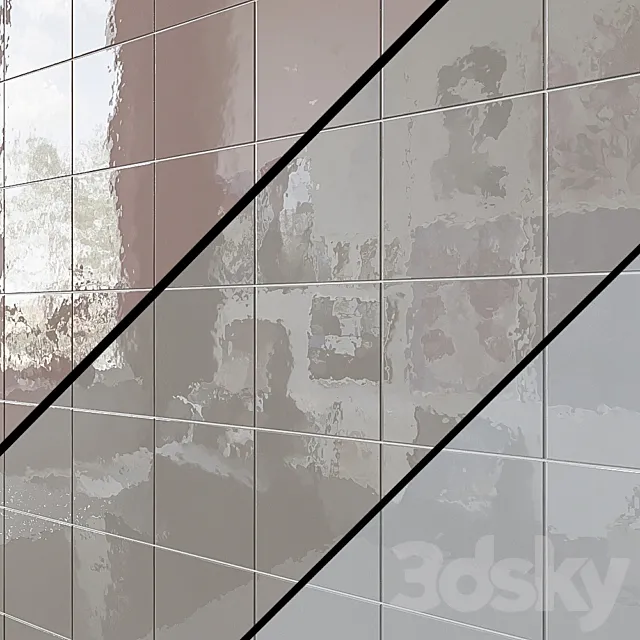 Ceramic wall tile EQUIPE VILLAGE 13.2 x 13.2 cm 15 colors 3D Model