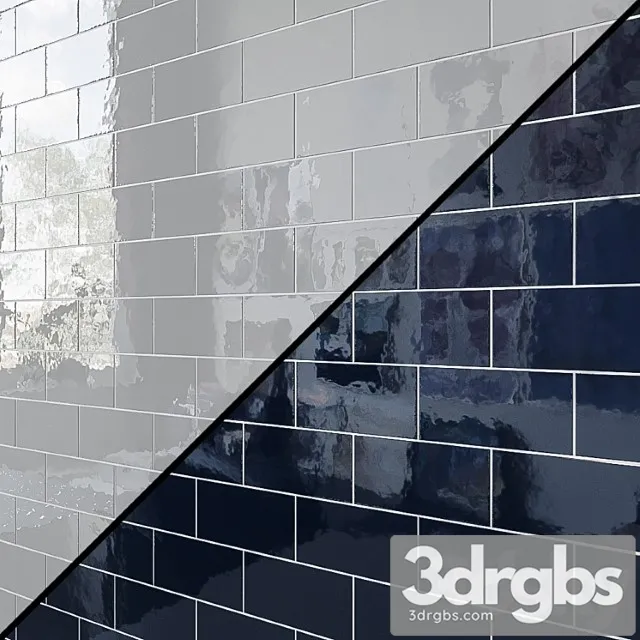 Ceramic wall tile equipe village 6.5×13.2 cm 15 colors 3D Model Download