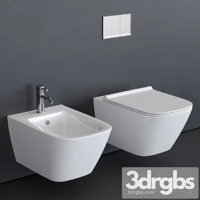 Ceramica Catalano Green Wall Hang Wc 3D Model Download