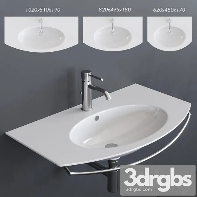 Ceramica Catalano Velis Wall Mounted Washbasin 3D Model Download Ceramica Catalano Velis Wall Mounted Washbasin 3D Model Download