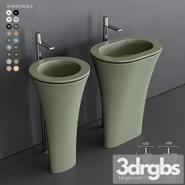 Ceramica Cielo Amedeo Freestanding Washbasin 3D Model Download Ceramica Cielo Amedeo Freestanding Washbasin 3D Model Download
