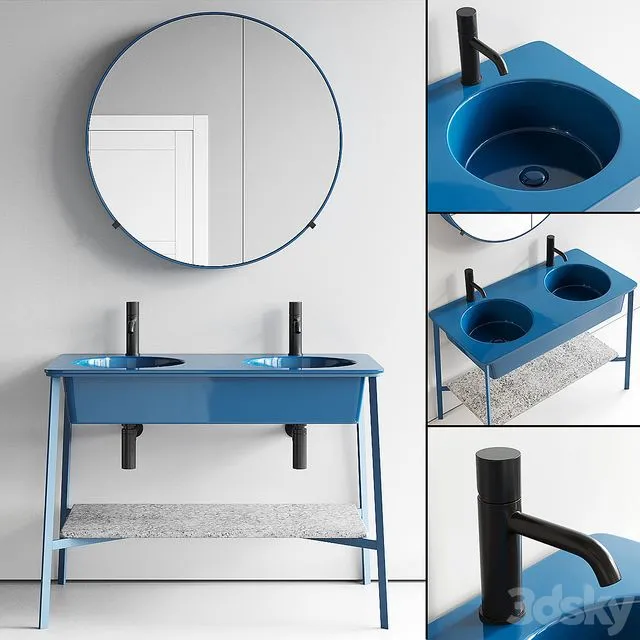 Ceramica Cielo Catino Doppio Set 2 3D Model Ceramica Cielo Catino Doppio Set 2 3D Model