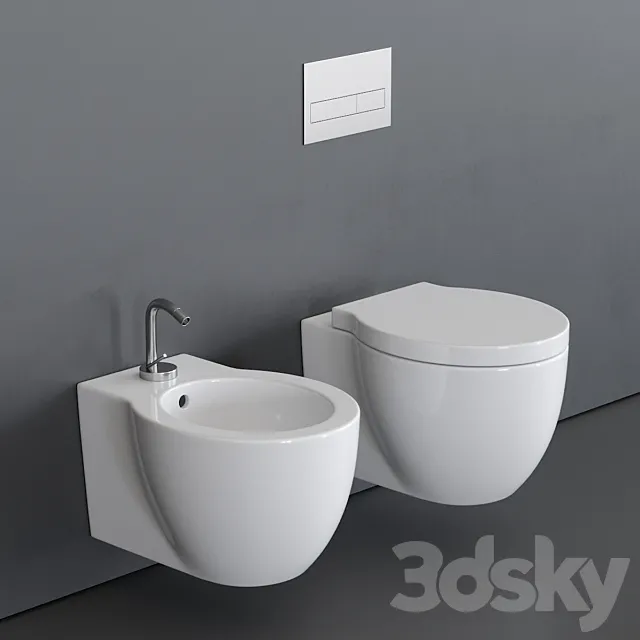 Ceramica Cielo Easy Evo Wall-Hung WC 3DModel