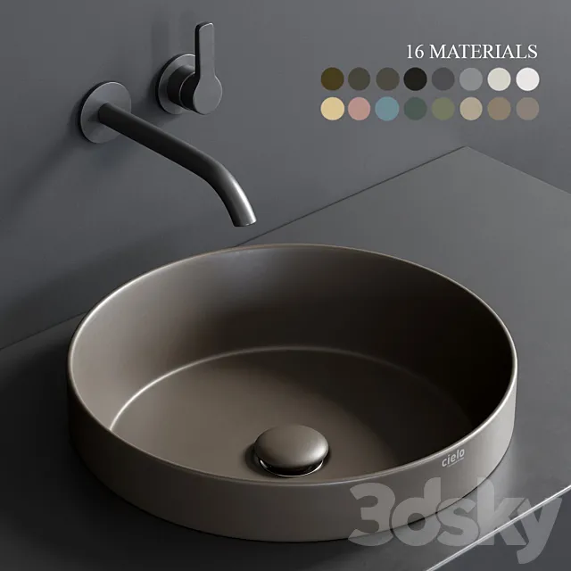 Ceramica Cielo Enjoy 40 Washbasin 3D Model Ceramica Cielo Enjoy 40 Washbasin 3D Model