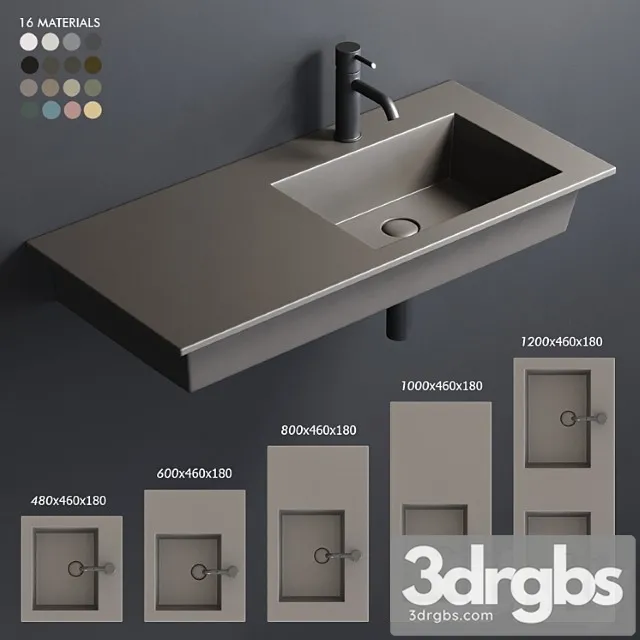Ceramica Cielo Era Wall Hung Washbasin 3D Model Download Ceramica Cielo Era Wall Hung Washbasin 3D Model Download