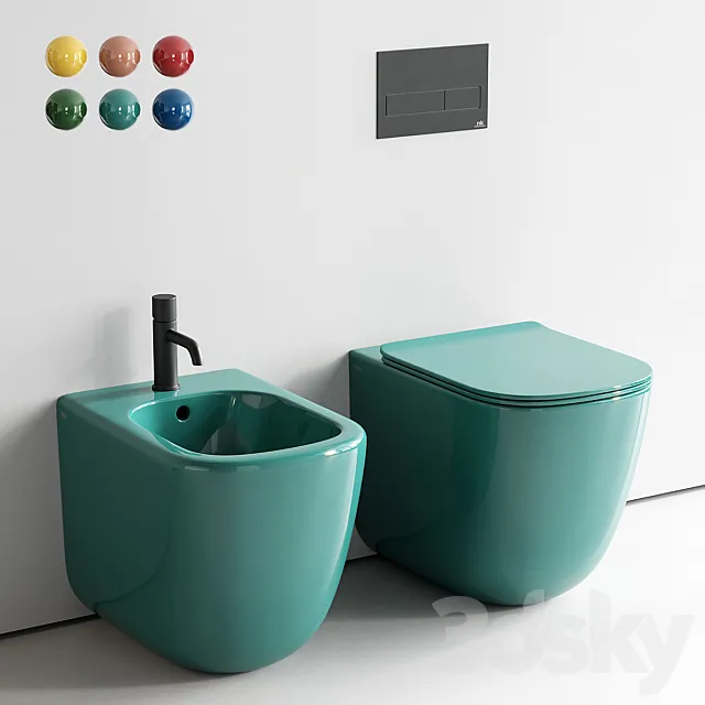 Ceramica Cielo Era WC Set 2 3D Model