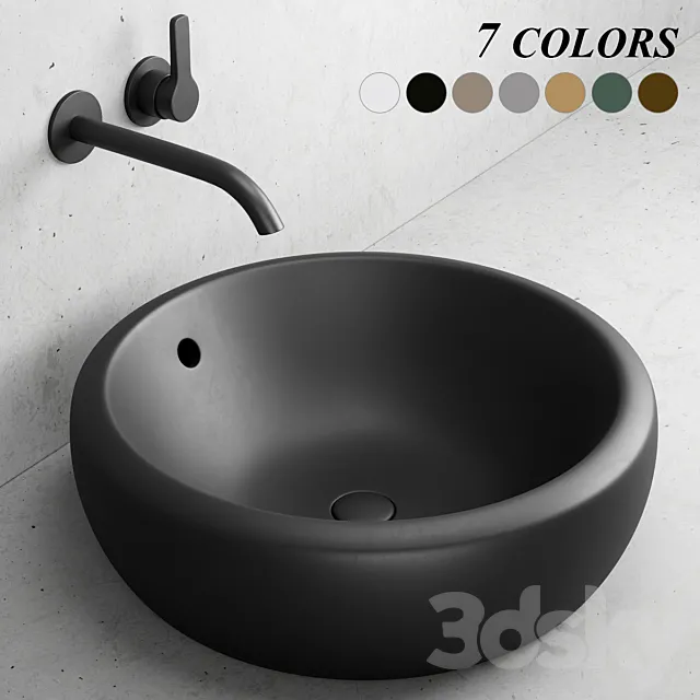 Ceramica Cielo Fluid washbasin 3D Model Ceramica Cielo Fluid washbasin 3D Model
