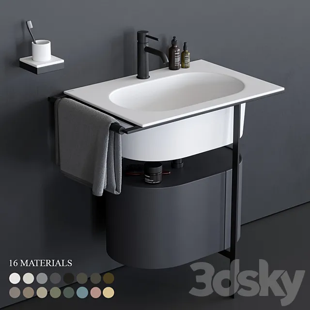 Ceramica Cielo Kyros Washbasin 3DModel Ceramica Cielo Kyros Washbasin 3DModel
