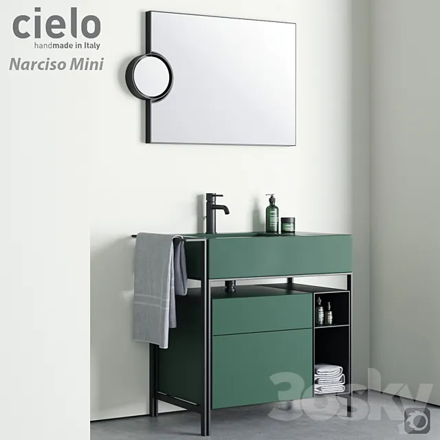 Ceramica Cielo Narciso Mini Washbasin 3D Model Ceramica Cielo Narciso Mini Washbasin 3D Model