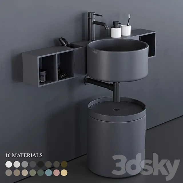 Ceramica Cielo Sella Washbasin 3DModel Ceramica Cielo Sella Washbasin 3DModel
