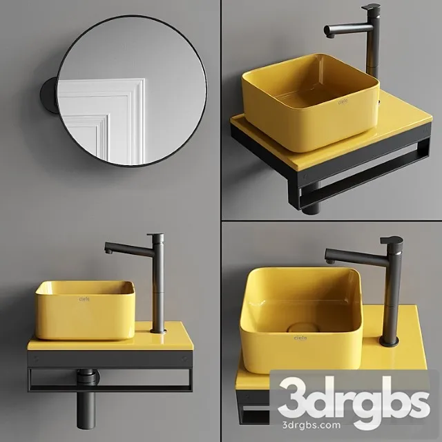 Ceramica Cielo Shui Comfort Art Milaq Square Washbasin Set 2 Ceramica Cielo Shui Comfort Art Milaq Square Washbasin Set 2