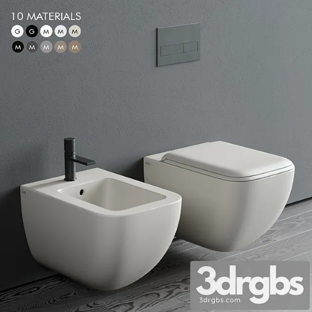 Ceramica Cielo Shui Comfort Wall Hung Wc 3D Model Download