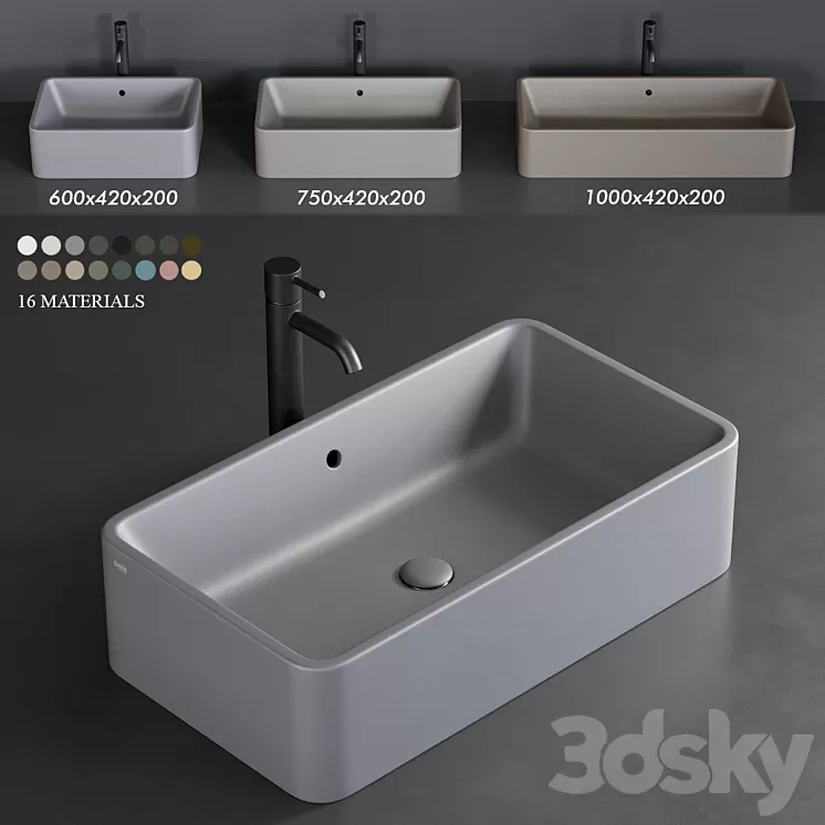 Ceramica Cielo Shui Countertop Washbasin 3D Model Ceramica Cielo Shui Countertop Washbasin 3D Model
