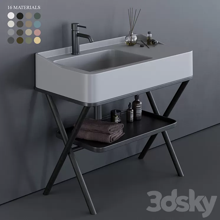 Ceramica Cielo Siwa Washbasin 3D Model