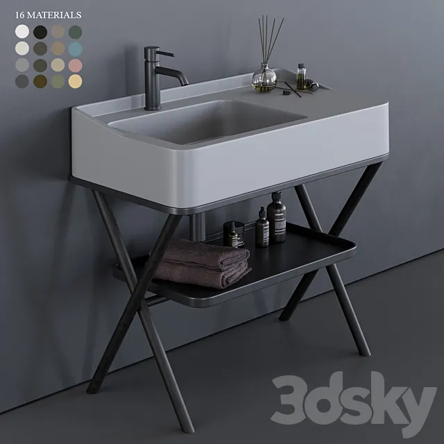 Ceramica Cielo Siwa Washbasin 3DModel Ceramica Cielo Siwa Washbasin 3DModel
