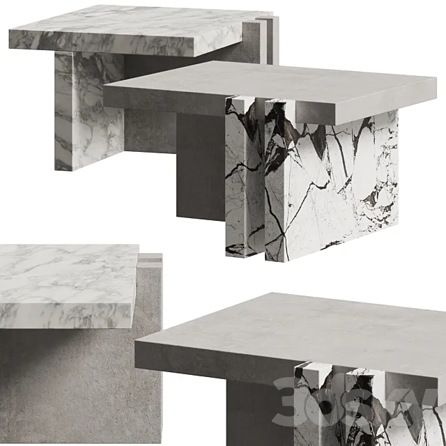 Ceramica Del Conca Wild Flower Coffee Tables 3DModel