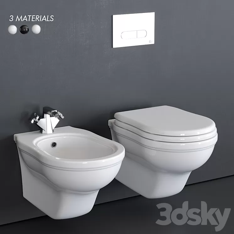 Ceramica Flaminia Efi Wall-Hung WC 3D Model