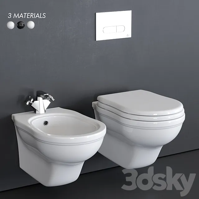 Ceramica Flaminia Efi Wall-Hung WC 3DModel